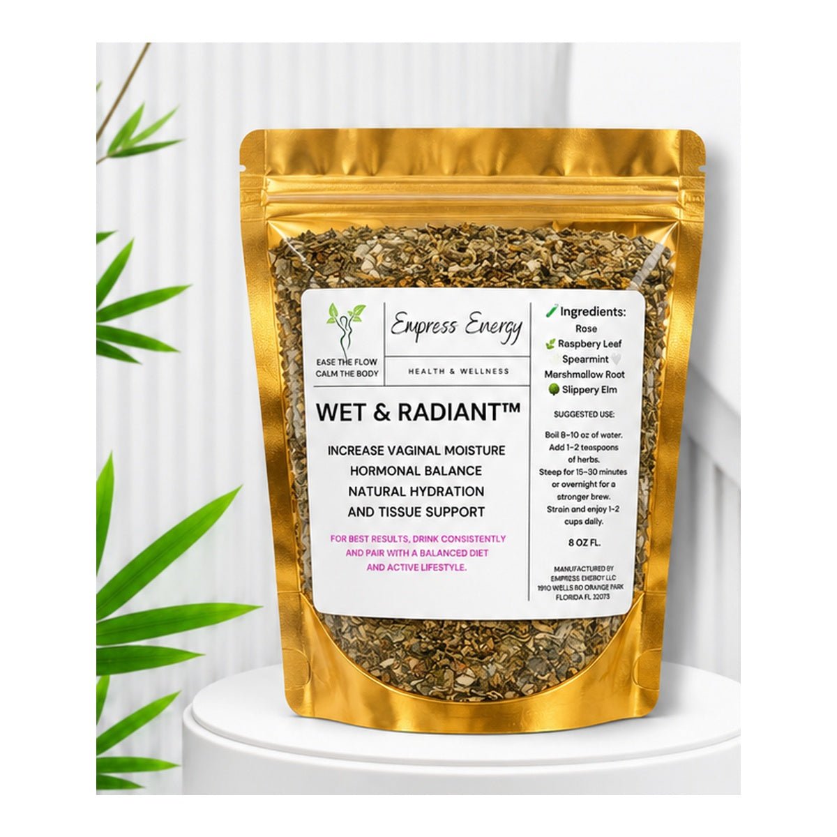 Wet & Radiant 51g - Empress Energy herbal holistic Buy Wet & Radiant 51g Herbal Tea Blend from Empress Energy herbal wellness brand